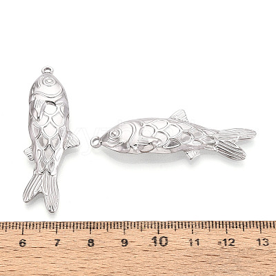 304 Stainless Steel Fish Pendants STAS-T069-15P-1