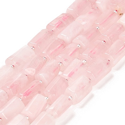 Natural Madagascar Rose Quartz Beads Strands G-G068-A23-01-1