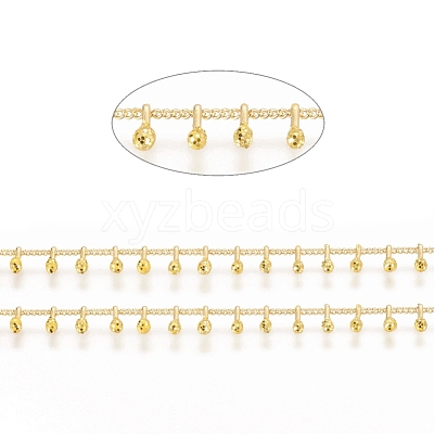 Brass Handmade Beaded Chain CHC-G011-07G-01-1