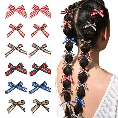 30Pcs 6 Colors Cloth Alligator Hair Clips PHAR-TA0001-18-1