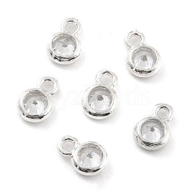 925 Sterling Silver with Single Cubic Zirconia Charms STER-Z001-008S-1