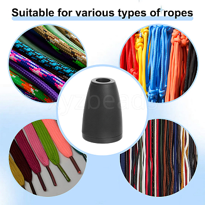 Plastic Cord End Caps LS-FIND-WH0750-205-1