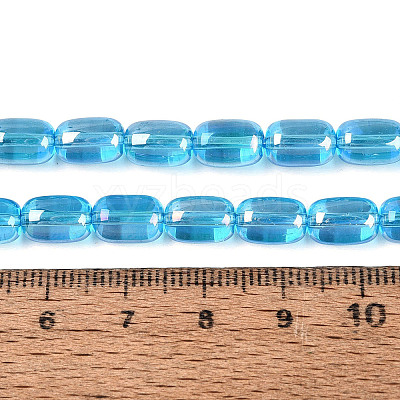 Electroplate Transparent Glass Beads Strands EGLA-Q132-03B-A03-1