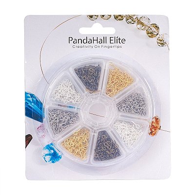 Multicolor Length 10mm/13mm Iron Screw Eye Bolt for Half Drilled Beads Eye Pin Findings Set IFIN-PH0010-02-1
