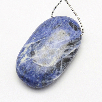 Natural Sodalite Pendants G-G694-A-10-1