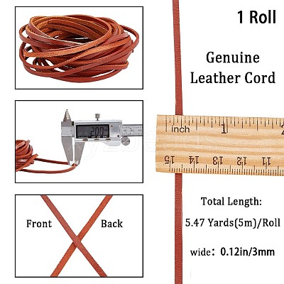 Cowhide Leather Cord WL-WH0008-05C-1