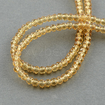 Transparent Glass Beads Strands GLAA-R135-2mm-03-1