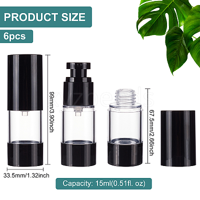 Empty Portable Plastic Airless Pump Bottles MRMJ-WH0075-67A-1
