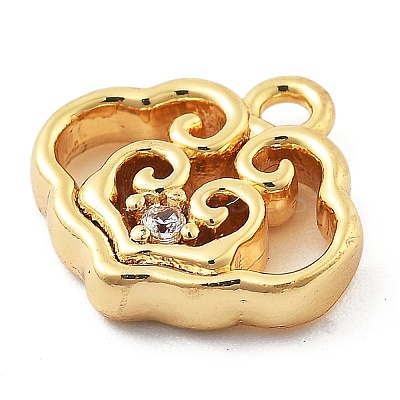 Brass Micro Pave Cubic Zirconia Pendants KK-H511-01G-02-1