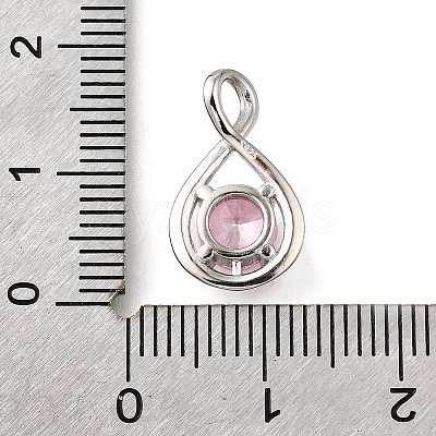 925 Sterling Silver Pave Cubic Zirconia Pendants STER-V001-03P-10-1
