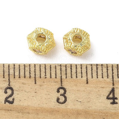 Brass Micro Pave Cubic Zirconia Beads KK-A236-19G-01-1