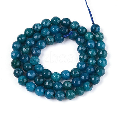 Dyed Natural White Jade Beads Strands X-G-T139-6mm-60-21-1