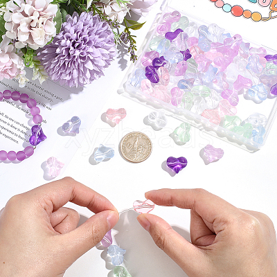 80Pcs Transparent Glass Beads GLAA-PA0001-77-1