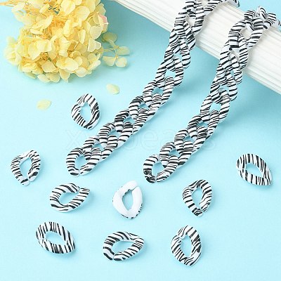 100Pcs Acrylic Linking Rings SACR-CJ0001-33-1
