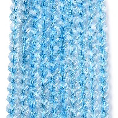 Crackle Transparent Glass Beads Strands GLAA-N068-02A-03-1