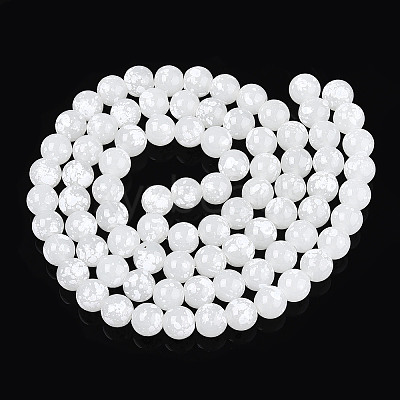 Baking Paint Glass Beads Strands DGLA-N015-10mm-01-1