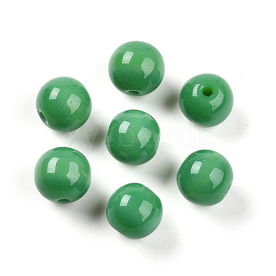 Opaque Solid Color Glass Beads X1-GLAA-N007-8mm-A10-1