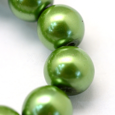 Baking Paint Glass Pearl Bead Strands X-HY-Q003-3mm-13-1
