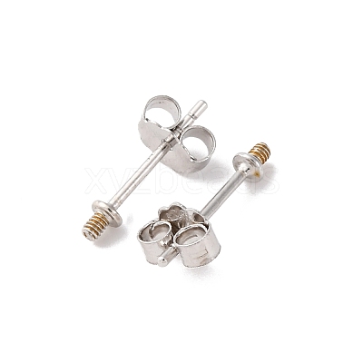925 Sterling Silver Stud Earring Findings STER-L064-10P-1