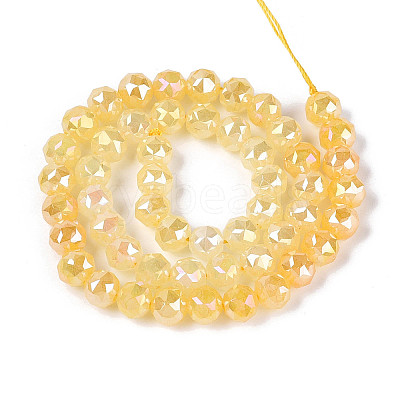 Anti-Tarnish Electroplate Glass Beads Strands GLAA-N064-8mm-03-1