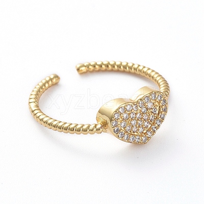 Adjustable Brass Cuff Finger Rings RJEW-G096-23G-1