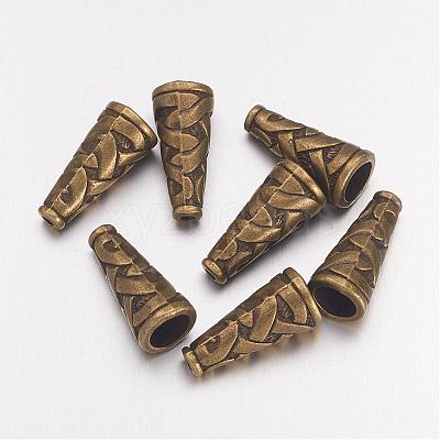 Tibetan Style Alloy Bead Cone X-TIBEB-00821-AB-NR-1