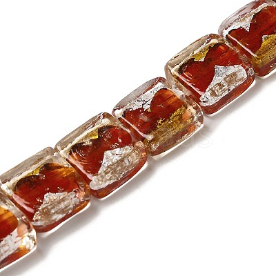 Handmade Gold Foil and Silver Foil Lampwork Beads FOIL-C001-01B-02-1