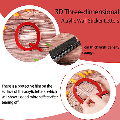 Acrylic Mirror Wall Stickers Decal DIY-CN0001-13B-Q-1