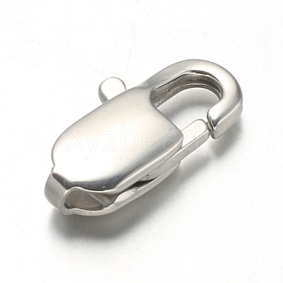 Non-Tarnish 304 Stainless Steel Lobster Claw Clasps Hand Polished X-STAS-F094-05E-P-1