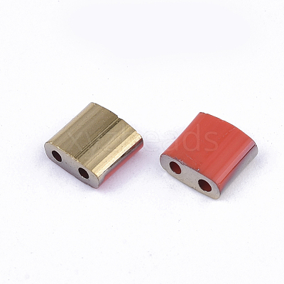 FGB 2-Hole Glass Seed Beads SEED-S031-L-045-G-1