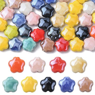 40Pcs Handmade Porcelain Beads PORC-FS0001-37-1