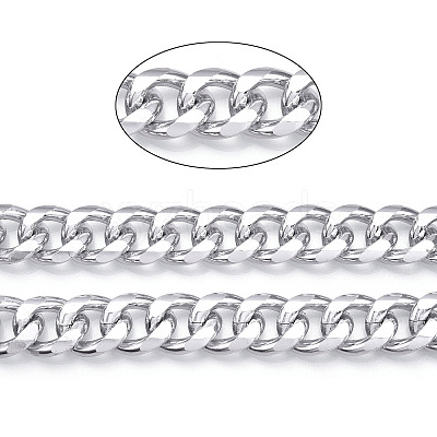 Aluminum Faceted Curb Chains CHA-N003-22S-1
