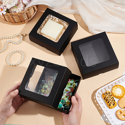 Square Kraft Paper Storage Gift Boxes CON-WH0095-100C-02-1