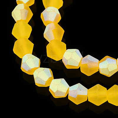 Imitate Austrian Crystal Bicone Frosted Glass Beads Strands EGLA-A039-T3mm-MB22-1