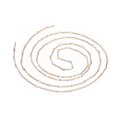 Real Gold Plated Brass Bar Link Chains CHC-R126-13G-1