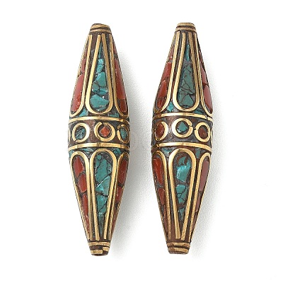 Handmade Tibetan Style Beads KK-Z157-09AG-02-1