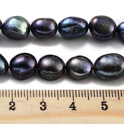 Dyed Natural Cultured Freshwater Pearl Beads Strands PEAR-P062-30D-1