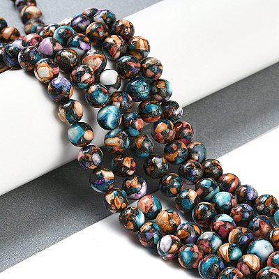 Natural Howlite Beads Strands G-Q017-C03-03-1
