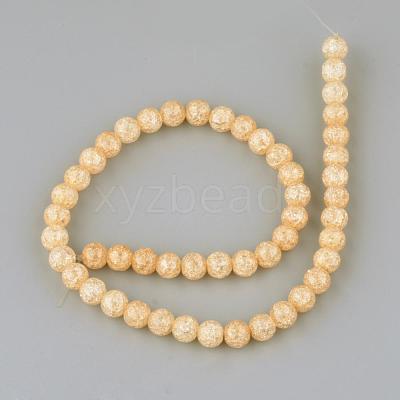 Synthetic Crackle Quartz Beads Strands GLAA-S134-6mm-07-1