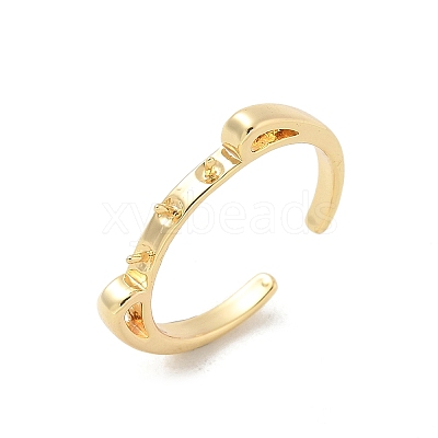 Brass Open Cuff Ring Settings KK-G518-06G-01-1
