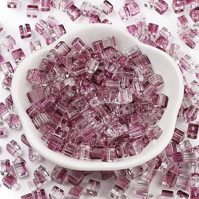 Spray Painted Glass Seed Beads SEED-A034-01H-1
