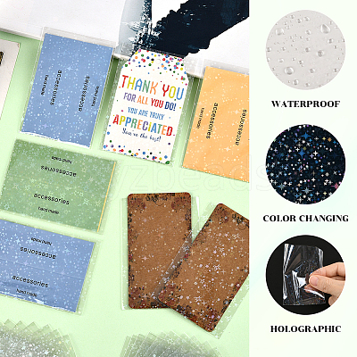 2 Bags 2 Styles Rectangle Laser Transparent Plastic Packaging Bags ABAG-SP0001-46C-1