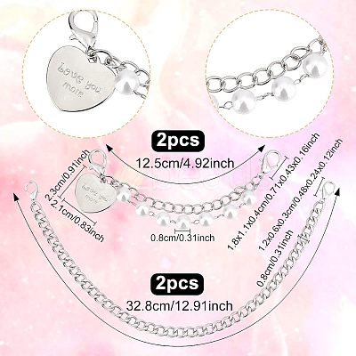 4Pcs 2 Style Iron Shoe Chain DIY-FG0003-14-1