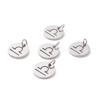 Non-Tarnish 304 Stainless Steel Charms STAS-Q201-T445-7S-1