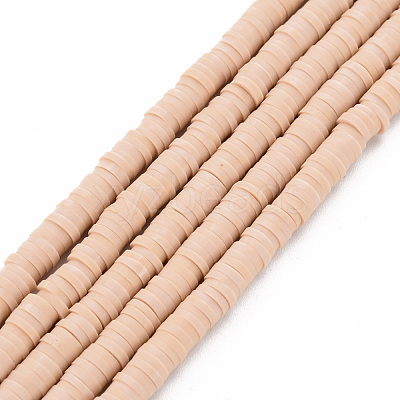 Handmade Polymer Clay Bead Strands X-CLAY-T002-4mm-66-1
