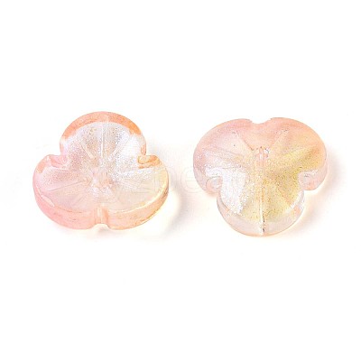 Baking Paint Transparent Glass Bead Caps DGLA-N014-09B-03-1