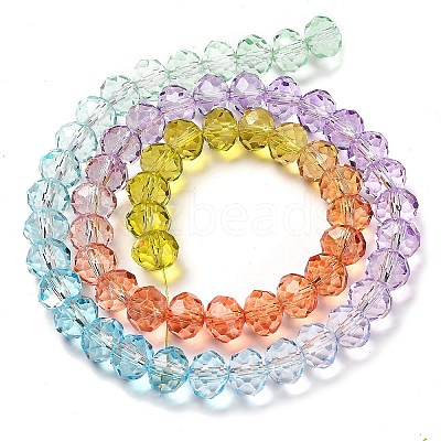 Transparent Painted Glass Beads Strands DGLA-A034-T6mm-A12-1