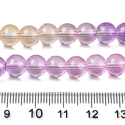 Baking Paint Transparent Glass Beads X-DGLA-M001-8mm-09-1