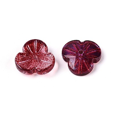 Baking Paint Transparent Glass Bead Caps DGLA-N014-09A-01-1