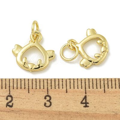 Rack Plating Brass Pendants KK-K386-01B-G-1